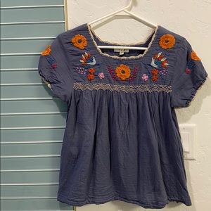 Beautiful embroidered peasant top!